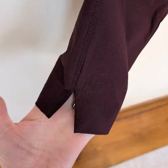 Athleta Wander Slim Ankle Pants Burgundy Size 14 - Picture 3 of 6